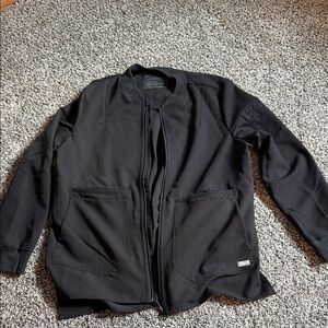 Black Zip-Up scrub jacket